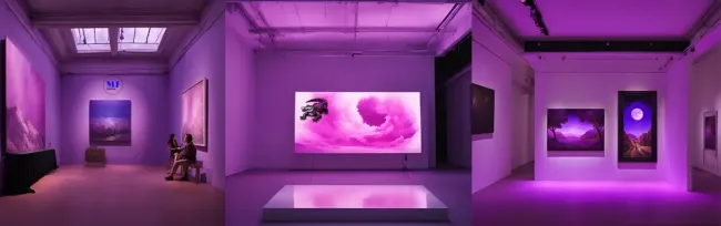 UV light used for fluorescent effect creation