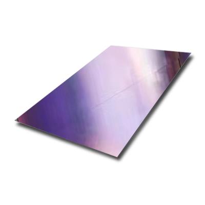 China Custom 304 316 Iridescent Fancy Stainless Steel Sheet For Stunning External Metal Front Panels for sale