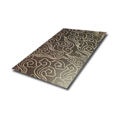 China SS 316L Grade Etching Stainless Steel Sheet Metal With Surface Customized Pattern for sale