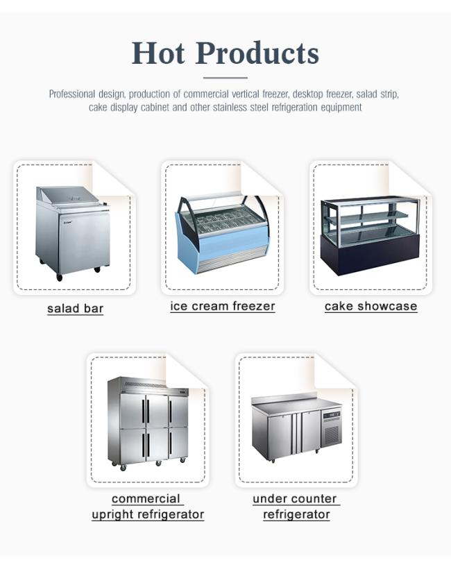 Commercial Stainless Steel 2 Doors Freezer GN Upright Refrigerator Hotel Restaurant Kitchen Chiller Freezer