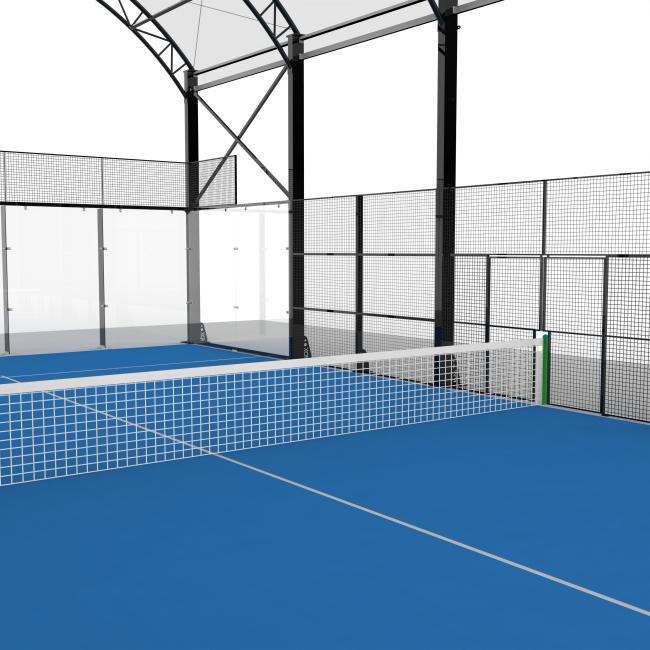 Padel court in use