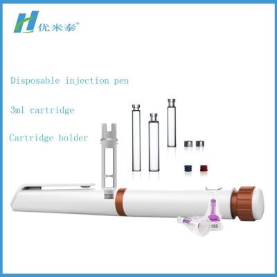 China Clinics / Hosiptal White Diabetes Insulin Pen 3ml Cartridge In Plastic Materials for sale