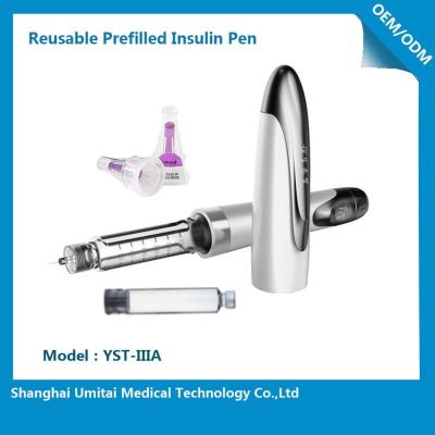 China Large Volume Diabetes Insulin Pen Insulin Syringe Easy Operation Silver Color for sale