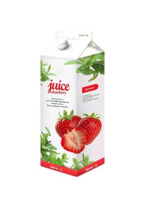 China Strawberry Juice 1L Gable Top Carton Filling Carton Juice Box 1000ML for sale