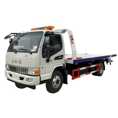 China 6 Wheels Flatbed Wrecker Truck JAC / 4 Ton Winch Tow Truck for sale