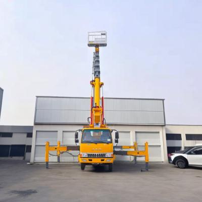 Chine Camion à plateforme de levage haute JAC 1000 kg Poids de levage Boîte de vitesses manuelle à 5 vitesses 13,5 m Radius de fonctionnement à vendre