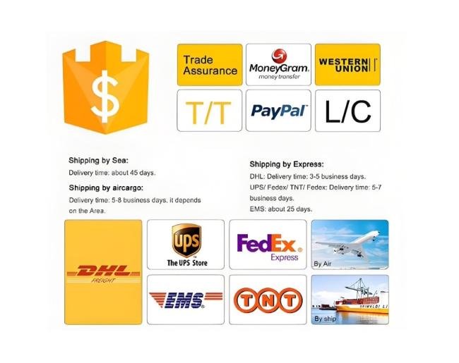 Payment and shipping options
