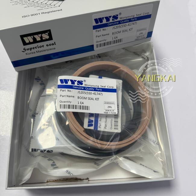 WYS Boom Cylinder Seal Kit JS205 components and packaging