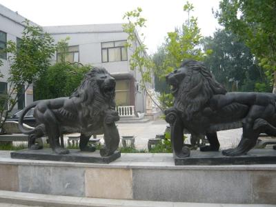 China Marble stone sculpture walking lions sculpture,outdoor stone sculpture supplier for sale