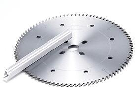 China KM Plexiglass, plastic Double miter cut-off saw blade for wooden frames for sale