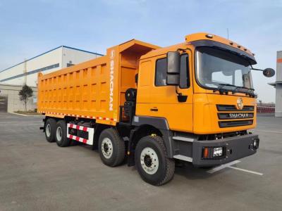 China EuroII SHACMAN Yellow Dumper Truck F3000 8x4 Tipper Truck 380HP Right Driver for sale