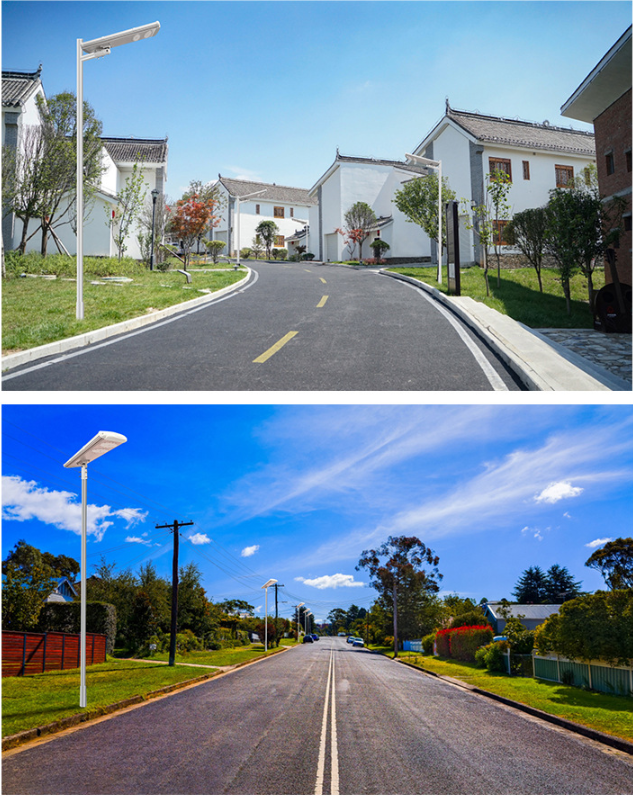 Outdoor IP65 100W Integrated Solar Street Lamp 5050 High Lumen LED Aluminum Housing For Highway & Courtyard Engineering Lighting