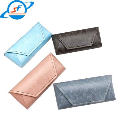 China Unisex Soft Leather Spectacle Cases With Interior Flannel  SGS Certified for sale