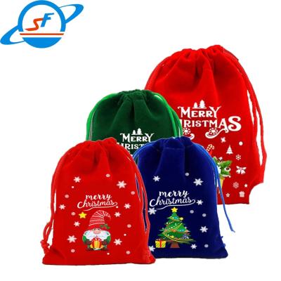 China xinhe SF Christmas gift bag Candy bag Holiday Surprise Santa gift bag for sale