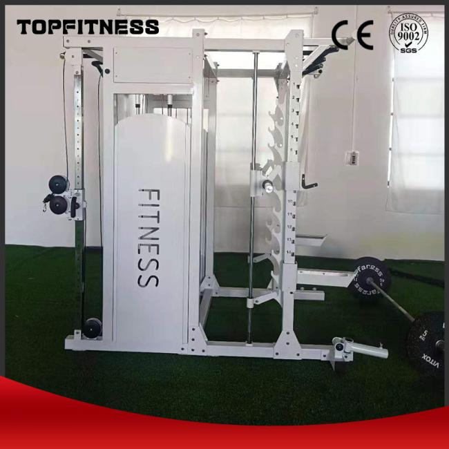 Body Building Training Power Cage Squat Rack Multi Functional Cable Crossover Smith Machine