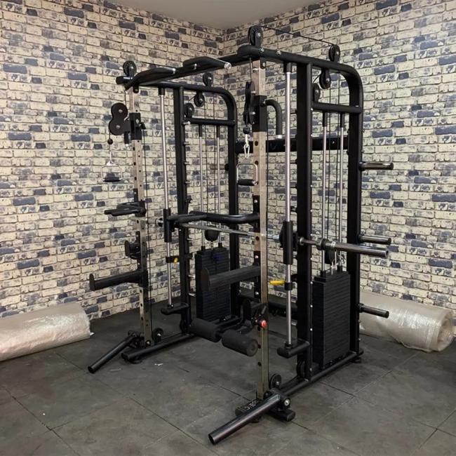 Three Dimensional Multi Function Smith Machine Hammer Strength Vertical Leg Press Machine Fitness Set Body Customized Steel S112