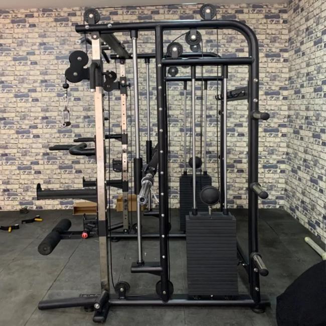 Durable Combined Squatting Frame Comprehensive Trainer Multi Function Smith Machine with Weight Stack