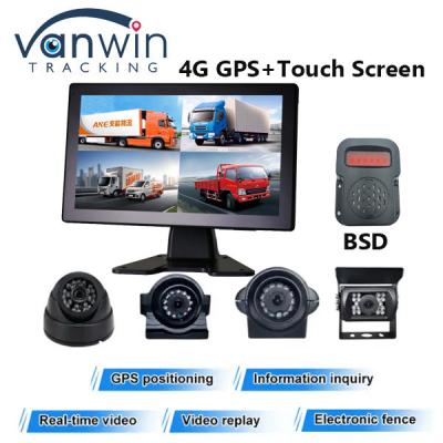China 4CH AI DVR With BSD Mobile Cameras 10.1inch 12V/24V Car Monitor DVR AHD 1080P Vehicle for sale