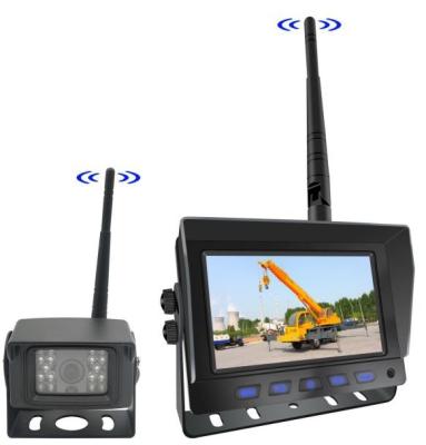 China AHD Digital Wireless Car Reversing Backup Camera Kit Forklift Truck Van Wireless TFT Car Monitor System for sale