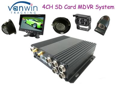 China Black Box HD 4CH SD Card Mobile DVR Support 256GB, Dual SD Card Slots for sale