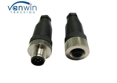 China Waterproof M12 4 PIN Connector DVR Accessories 4P Male / Female Adapter Te koop