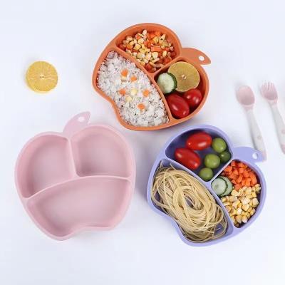 China Cuenco calentado por microondas del silicón del bebé, cuenco complementario de la comida del silicón del grado de los alimentos para niños en venta