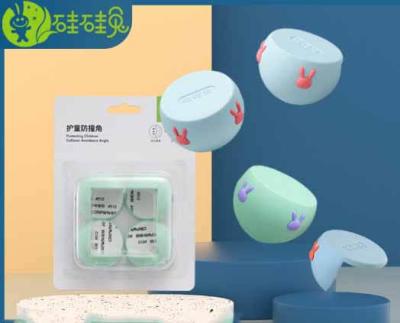 Chine Le dispositif de couverture anti-collision d'angle de nouveau lapin de silicium de couleur solide de table des enfants anti-collision de coin à vendre