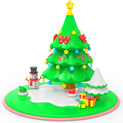 China Silicone Rubber Christmas Tree Stacking Toy, Infant Kids Gift Color Recognition Educational Puzzle Toy for sale