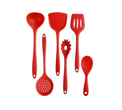 China Kitchen Cooking Utensils Set, 6 Pcs Non-Stick Silicone Cooking Kitchen Utensils Spatula Silicone Handle Silicone Kitchen for sale
