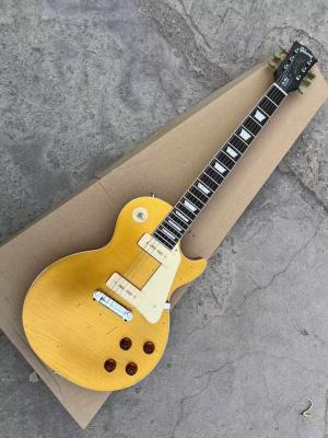 China Custom GB Les Paul LP Style Electric Guitar with Mahogany Gold Body Maple Neck Customized Guitar for sale