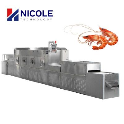 China Big Capacity Microwave Tunnel Dryer PLC Control For Shrimp / Prawn for sale