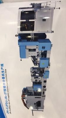 China Linha dobro de dobramento da máquina do guardanapo de papel do controle do conversor com o separador automático do empilhador à venda