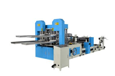 China 7.5KW Double Line Napkin Folding Machine With Color Printing Unit for sale