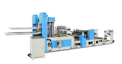 China Color Printing 7.3Kw 1/4 Folded Serviette Napkin Machine for sale
