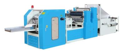 China 1/8 Folded Dinner Paper Napkin Making Machine Vacuum Pump System Color Printing for sale
