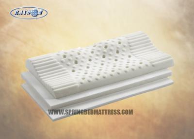 China Hotel Furniture White Natural Latex Pillow / Latex Cervical Support Neck Pillow for sale