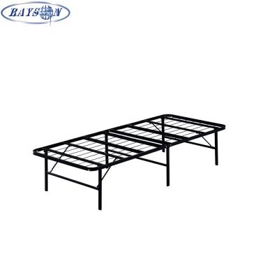 China Single Metal Bed Frame Bedroom And Office Folding Bed In Box for sale