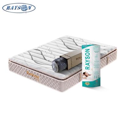 China Rayson Hybrid Memory Foam Pillow Top Pocket Coil Spring Mattress for sale