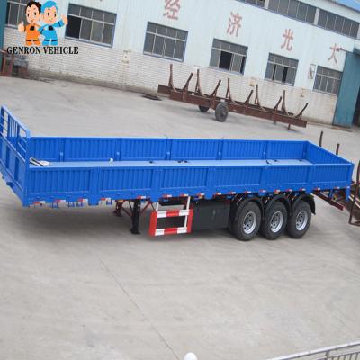 China Bags Cargo 2 Axles 40 Foot 30T Multilink Drop Side Semi Trailer for sale