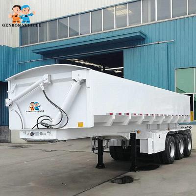 China ABS Anti Lock Leaf Spring Frameless Tipper End Dump Tractor Trailer for sale