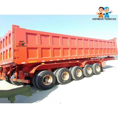China I Beam Chassis Air Suspension Q235 3 Axles Frame End Dump Trailer for sale