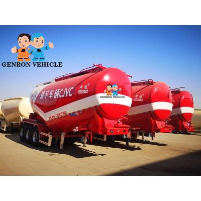 China Zambia Pneumatic 3 Axle 6mm 60Ton Cement Bulk Carrier Trailer for sale