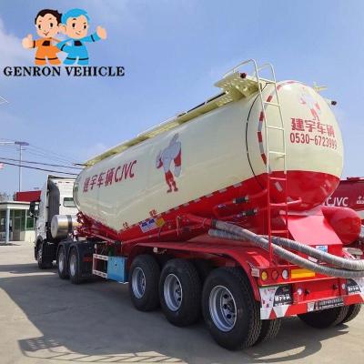 China Transport 3 Axles 50cbm Cement Silo Trailer With Air Compressor for sale