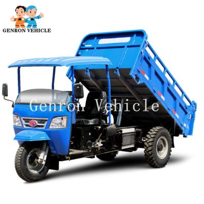 China 3 rodas 5 toneladas de diesel motorizado de derrubada resistente do triciclo da carga para o adulto à venda