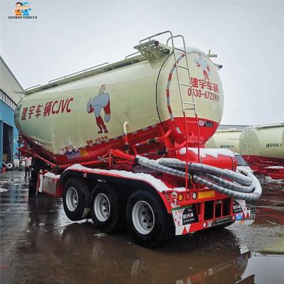 China Construction Building Bulk Cement Tanker Semi Trailer With Compressor for sale
