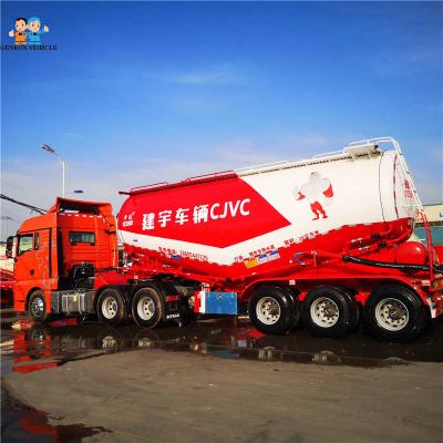 China Genron Vehicle Bulk Cement Tanker Semi Trailer With HOWO Tractor for sale