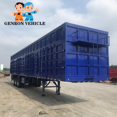 China 150 Tons 3 Axles Box Coal Mine Transport Semi Tanker Trailer Truck For Mongolia Market for sale
