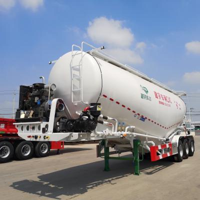 China Pneumatic Dry Bulk Powder Cement Semi Trailer Tanker Truck To Mozambique for sale