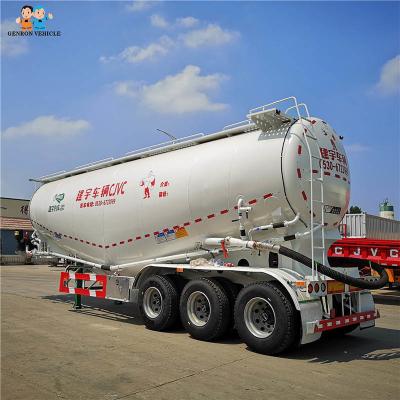 China Three Axles 50T 40M3 Dry Bulk Tanker Trailer For Cement Plants for sale