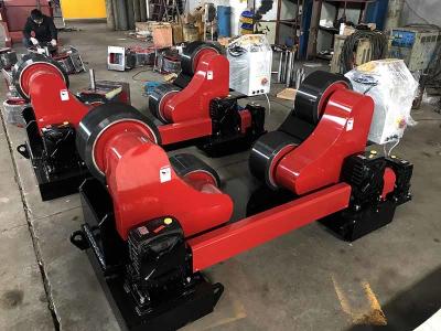 China Black-Red 20T Self Aligning Pipe Welding Rotator ,Wind Tower Tank Turning Rolls for sale